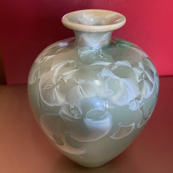 louise reding Other - 5" Louise Reding Crystalline Glaze Vase Celadon Green